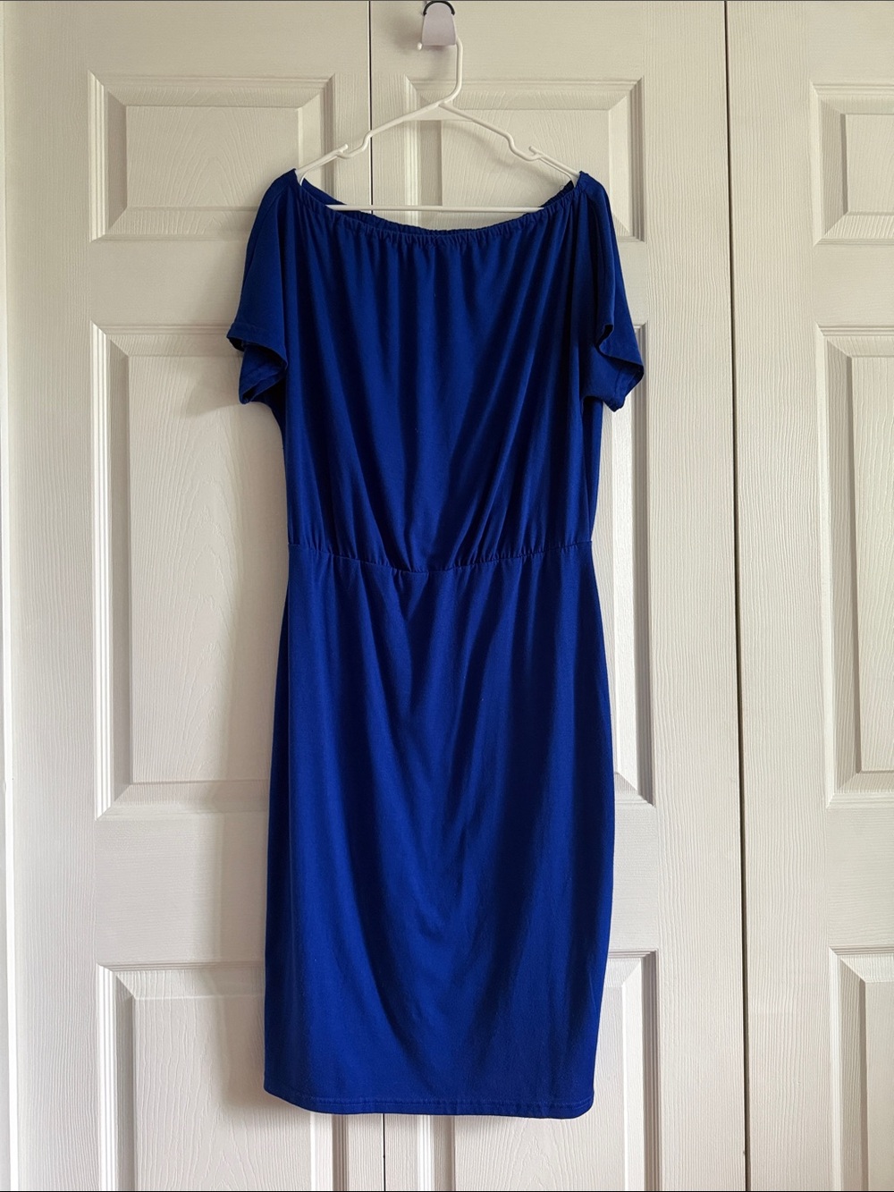 Cupshe Royal Blue One-Shoulder Knee-Length Dress